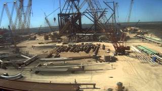 Kiewit Offshore Tamar Jacket Time Lapsewmv [upl. by Htedirem787]