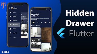 Flutter Tutorial  Hidden Drawer UI  Navigation Drawer Animation [upl. by Noned]