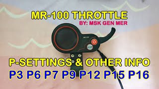 MR100 THROTTLE PSETTINGS MOBER S10 ELECTRIC SCOOTER GUIDE TAGALOG EKSPH [upl. by Lenod758]