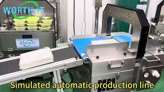 vacuum belt banding machine for note book packaging simulated production line [upl. by Ailuig663]