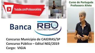 Português Banca RBO Concursos 2021 [upl. by Ahsinauq788]