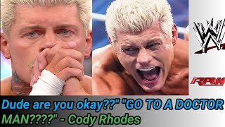 Dude are you okayquot quotGO TO A DOCTOR MANquot  Cody Rhodes shares worrisome tweet leaves fans [upl. by Ainavi]