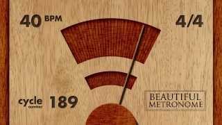 40 BPM 44 Wood Metronome HD [upl. by Notwal]