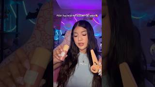 POV You’re at the wooden hair salon ✂️ asmr shorts [upl. by Kaylyn]