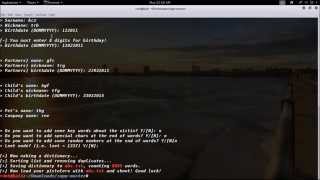 Create Wordlist Using cupp py in Kali linux [upl. by Dihahs]