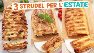 STRUDEL SALATI DI VERDURE PER LESTATE  RICETTE VELOCI PER FERRAGOSTO  con pasta sfoglia [upl. by Risay]