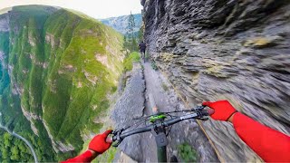 RISKIEST Mountain Bike Ride of My Life 1000ft Drop [upl. by Etteloiv]