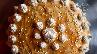 Eggless Caramel Cake with Salted Caramel Frosting [upl. by Norehc]