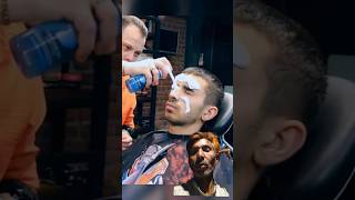 ASMR shaving and face massage massageroller satisfyingbarbershop asmrmassage relaxingmassage [upl. by Ettolrahc]