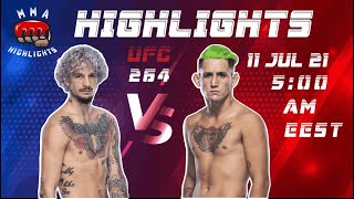 Sean Omalley vs Kris Moutinho  UFC 264  quotMoving forward like a Green Hair Zombiequot [upl. by Nagek698]