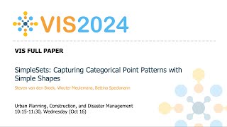 SimpleSets Capturing Categorical Point Patterns with Simple Shapes  Fast Forward  VIS 2024 [upl. by Bristow401]