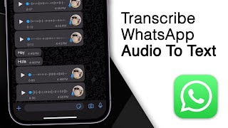 How To Transcribe WhatsApp Audio To Text Best Method [upl. by Erlond]