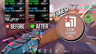 🔧VALORANT HOW TO FIX LOW CLIENT FPS IN LOWEND PC🔥 Fix FPS Drops in VALORANT✔️ [upl. by Frederich]