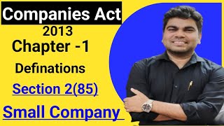 Companies Act 2013  Chapter1  Definitions  Section 285  Small Company [upl. by Gannie]