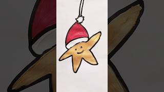 Christmas Star Ornament Acrylic Painting For Kids christmas star painting shorts viralvideo [upl. by Ecnerrat]