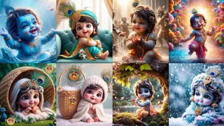 Cute Littil Krishna Beautiful wallpapers Dp Images Pics  Lord Bal Krishna Dpz Photos krishna [upl. by Nethsa]