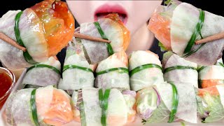 ASMR 월남쌈닭가슴살새우 리얼사운드 먹방 FRESH SPRING ROLLS CHICKEN SHRIMP EATING SOUND MUKBANG [upl. by Clevie127]