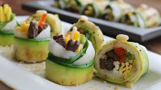 정성이 느껴지는 궁중요리 월과채  Grilled Zucchini Rolls 우리의식탁 [upl. by Yborian]