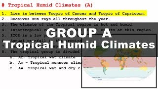 Koppen Scheme  Tropical Humid Climate A  UPSC IAS Geography [upl. by Pirali]