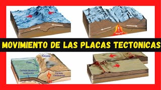 🔴 MOVIMIENTOS DE LAS PLACAS TECTONICAS de la Tierra 🌋 Convergente divergente y transformante 💥 [upl. by Neeruam]