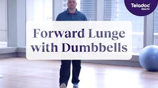 Forward lunge with dumbbells  Teladoc Health [upl. by Philip]