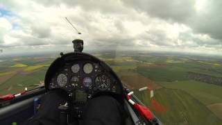 LS818 glider local soaring and landing after an hour and half flight [upl. by Siulegroj567]