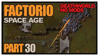 Factorio Space Age  Episode 30  Starting an actual spaceship design Deathworld no mods [upl. by Ezra603]