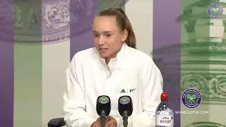 Elena Rybakina says about Kazakhstan at Wimbledon 2022 SF Press Conference [upl. by Greenebaum59]