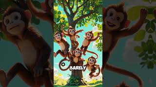 The Lion and the Five Little Monkeys  Jungle Adventure for Kids  3D Animation 3danimation kids [upl. by Eveam857]