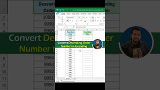 Excel Interview Question Convert Serial Numbers to Ascending Order  Excel Tips and Tricks shorts [upl. by Edmondo663]