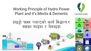 Working Principle of Hydro Power Plant  Merits amp Demerits  कार्य सिद्धान्त  फाइदा र बेफा‍इदा [upl. by Enyleuqcaj]