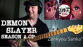 Demon Slayer S2 OP quotZankyou Sankaquot Aimer Shred Guitar Cover  鬼滅の刃遊郭編アニメ主題歌OPギターカバー 残響散歌 Aimer [upl. by Dahlia]