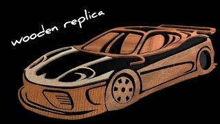 Making a wooden model of a car from three types of woodCAR WOOD Wooden car car artart [upl. by Jeremiah]