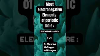 Trick to remember most electronegative elements  shorts science [upl. by Repooc272]