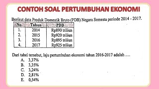 Contoh soal pertumbuhan ekonomi dan cara menghitung [upl. by Melina]