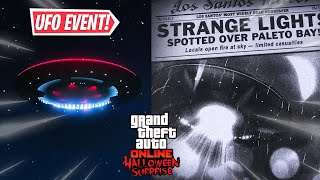 NEW UFO RANDOM EVENT IN GTA ONLINE HALLOWEEN SURPRISE DLC [upl. by Joanie]