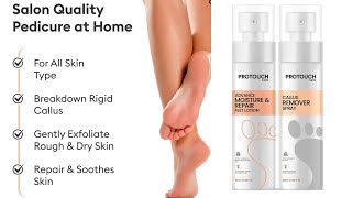 Protouch Callus Remover Spray  Advance Moisture Repair Lotion  Instant Results  review [upl. by Enilrek]