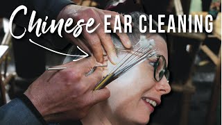 Traditional Chinese ear cleaning [upl. by Egnalos]