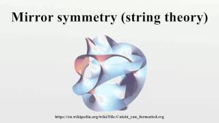 Mirror symmetry string theory [upl. by Ramsey]