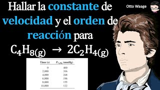 Hallar la 𝐜𝐨𝐧𝐬𝐭𝐚𝐧𝐭𝐞 de 𝐯𝐞𝐥𝐨𝐜𝐢𝐝𝐚𝐝 y el 𝐨𝐫𝐝𝐞𝐧 de 𝐫𝐞𝐚𝐜𝐜𝐢ó𝐧 para C4H8g → 2C2H4g [upl. by Gaughan]