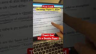 UPSC Sociology Paper1 2024  How Was The Paper upsc sociology [upl. by Schiffman]