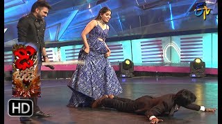 Funny Task  Dhee Jodi  21st June 2017  ETV Telugu [upl. by Enrak84]