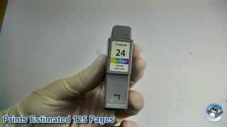 Inside Canon 24 Colour BCI24C Ink Cartridge 6882A002 [upl. by Naasah]