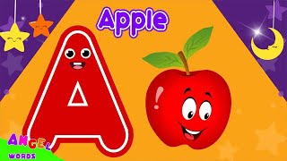 Angel WordsPhonics Song For Toddlers ABC Phonics Song A for Apple Phonics Sounds Alphabet A to Z [upl. by Kerby]