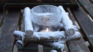 Kerze im Nutella Glas DIY  Windlicht Weihnachten [upl. by Asial628]