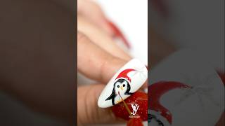 Penguin Tutorial nailaddiction nails winternails nailsart christmassparkle holidayseason [upl. by Amaral563]