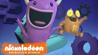 quotRobot and Monsterquot Theme Song HD  Episode Opening Credits  Nick Animation [upl. by Ahseiyt]