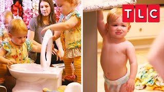 PottyTraining Disaster With Quintuplets  OutDaughtered  TLC [upl. by Oht]