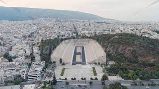 Athens Greece Panathenaic Stadium The stadium where the first modern Olympic Games were held in 1 [upl. by Natanhoj911]