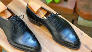 Making Handmade Cap Toe Oxford Shoes [upl. by Suiratnauq]